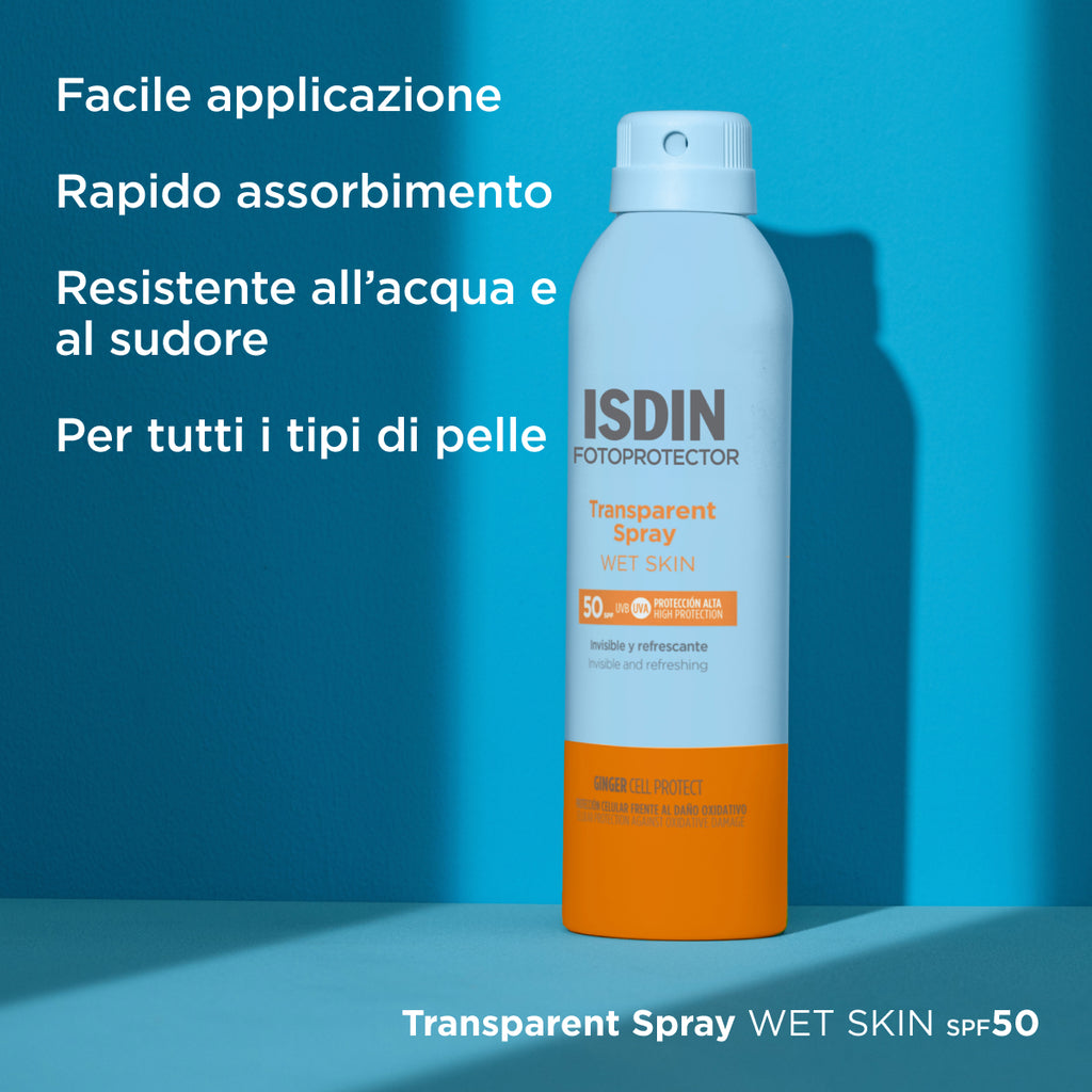 Fotoprotezione Transparent Spray Wet Skin SPF 50