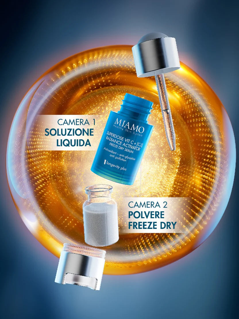 SUPERDOSE VIT C + [C,L] RADIANCE ACTIVATOR FREEZE DRY SERUM 1 per 10 giorni